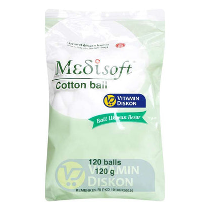 MEDISOFT COTTON BALL 120 BALLS - 120 GR