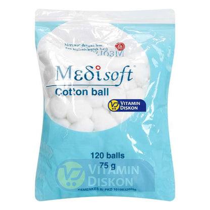 MEDISOFT COTTON BALL 120 BALLS - 75 GR