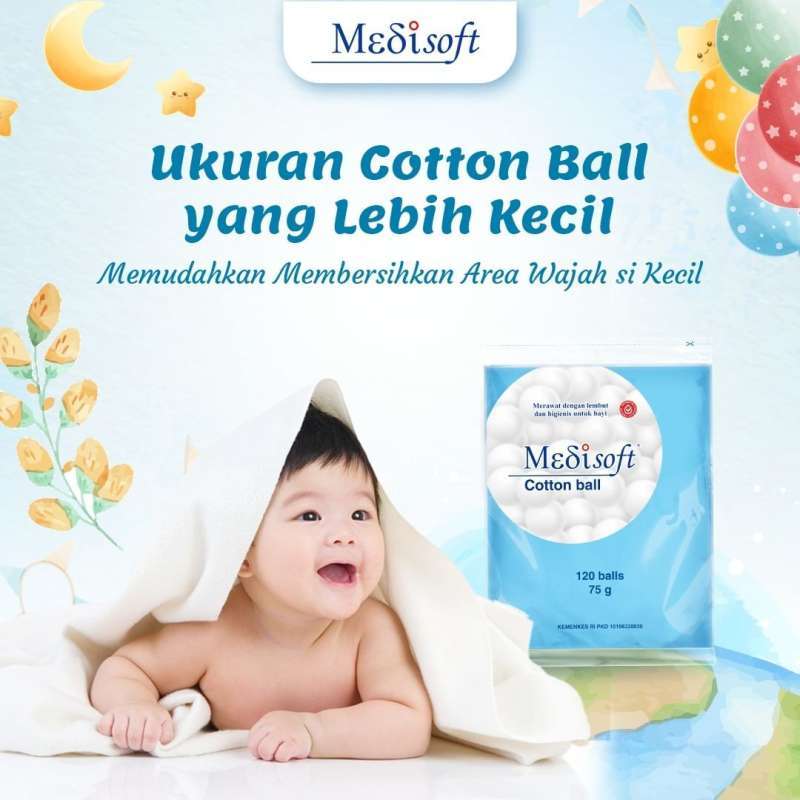 MEDISOFT COTTON BALL 120 BALLS - 75 GR