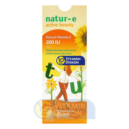 NATUR E ACTIVE BEAUTY NATURAL VITAMIN E 300 IU - ISI 8 KAPSUL LUNAK