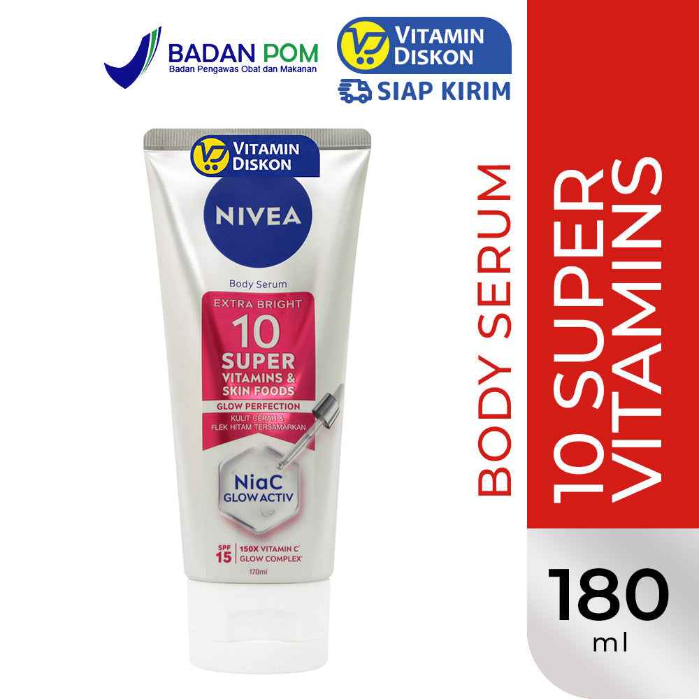 NIVEA EXTRA BRIGHT 10 SUPER VITAMINS AND SKIN FOODS SERUM 180ML