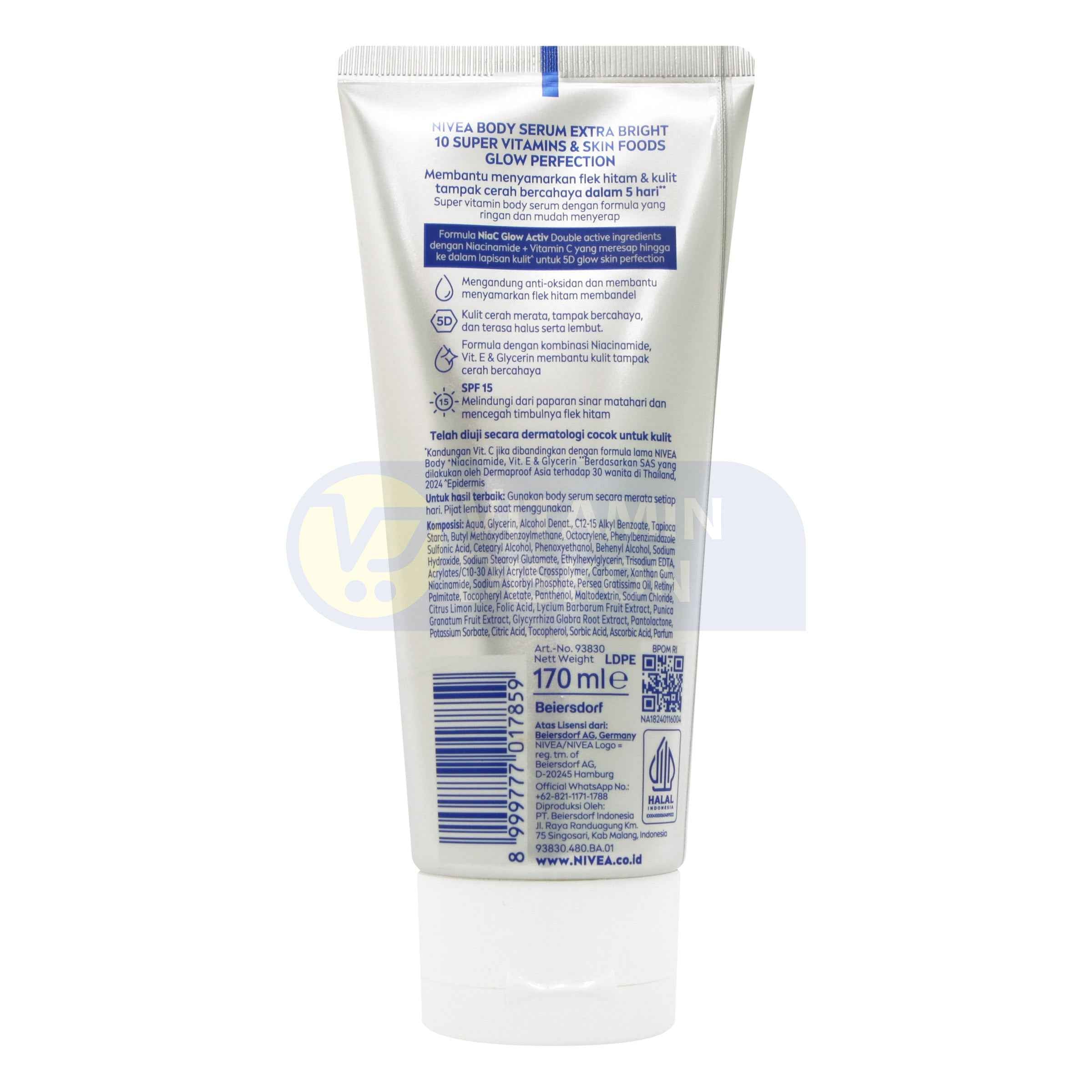 NIVEA EXTRA BRIGHT 10 SUPER VITAMINS AND SKIN FOODS SERUM 180ML