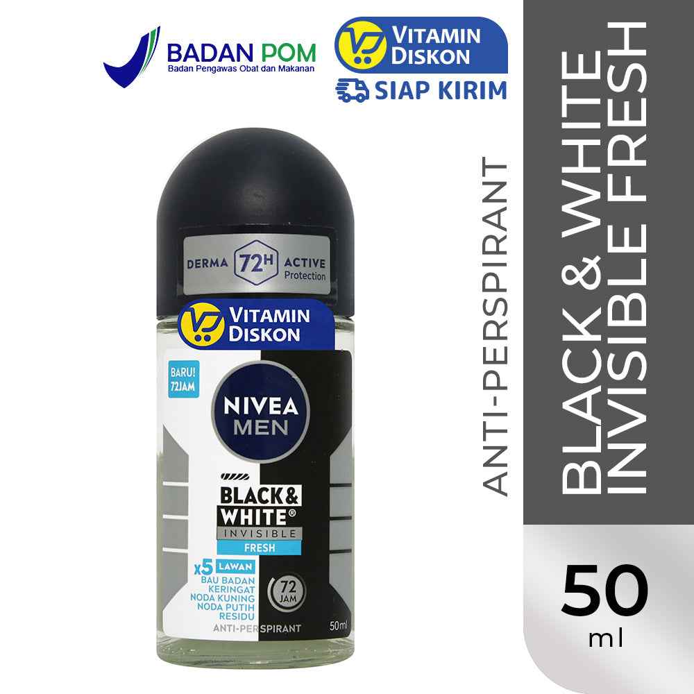 NIVEA MEN BLACK AND WHITE INVISIBLE FRESH 50ML