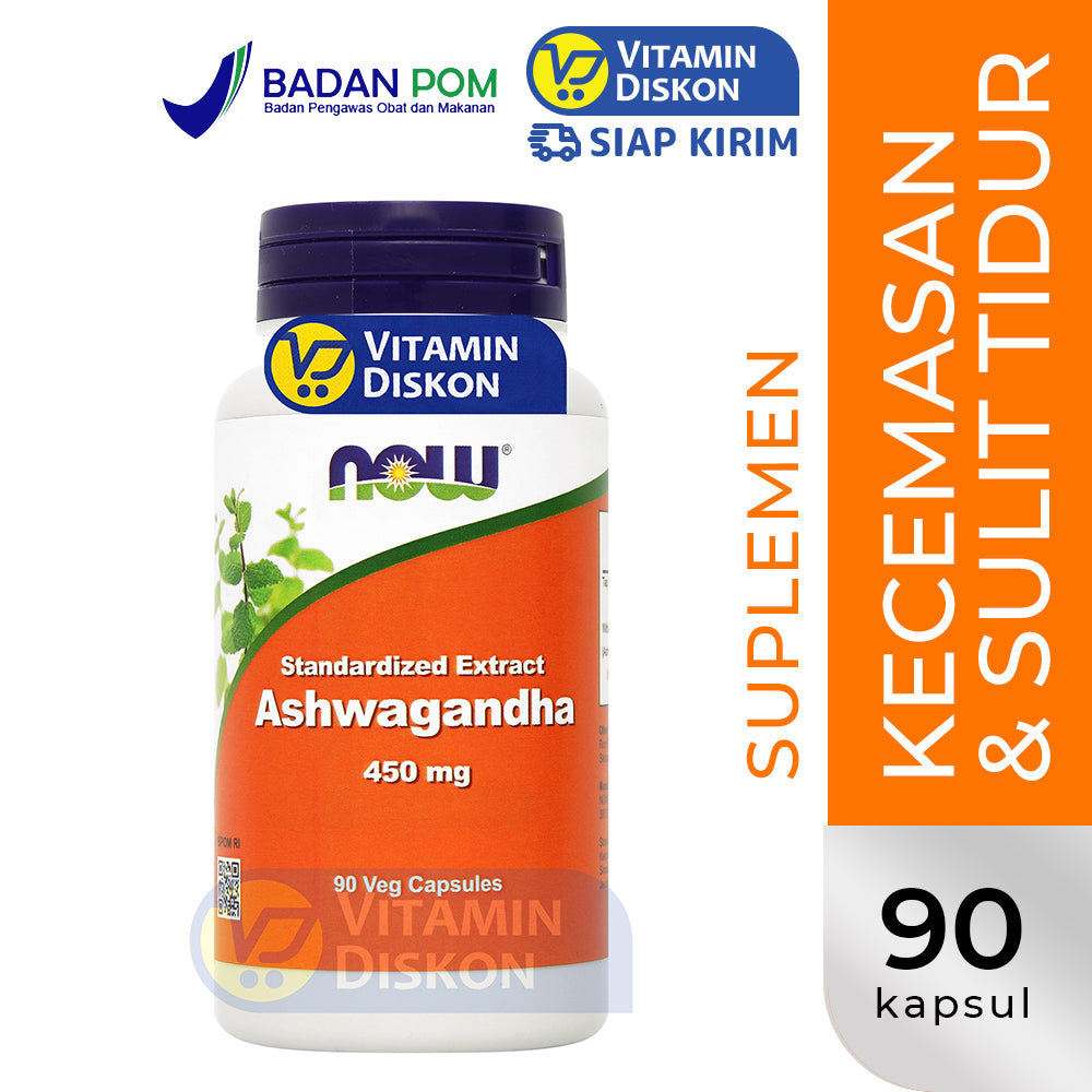 NOW VITAMIN ASHWAGANDHA 90 KAPSUL
