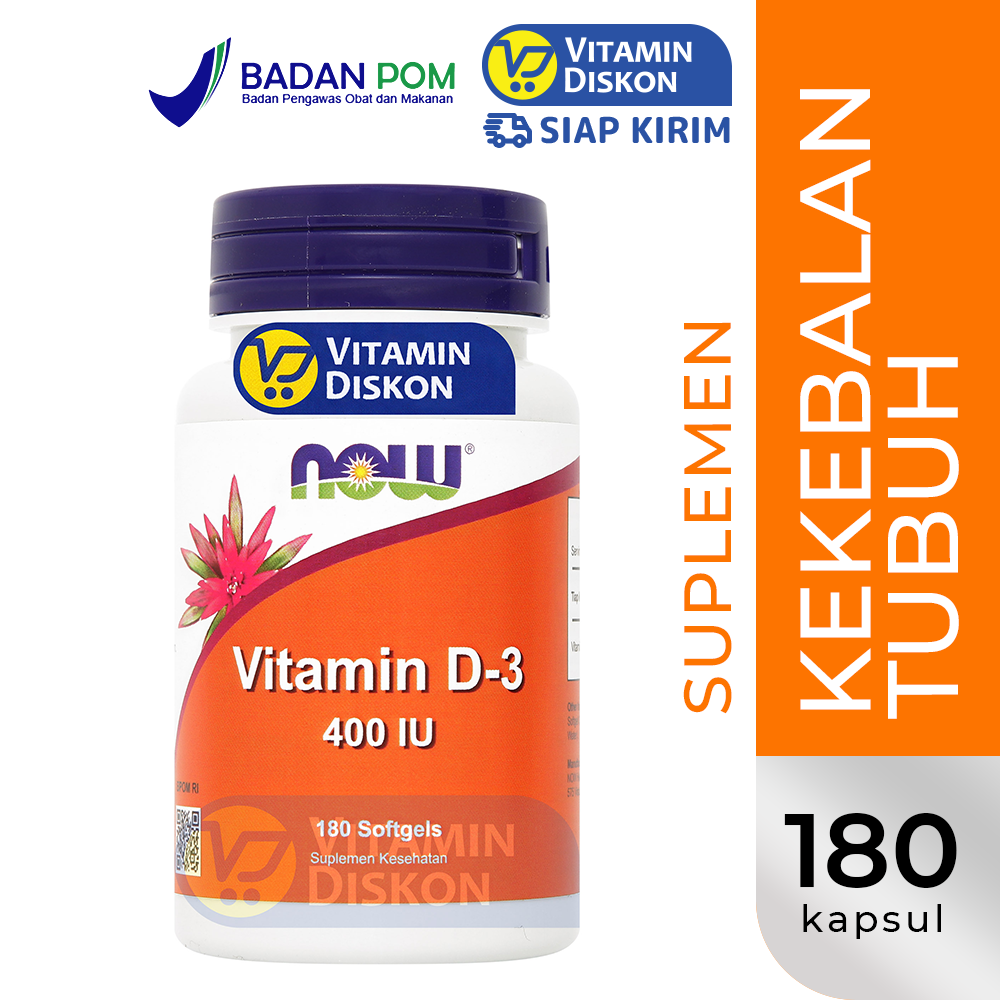 NOW VITAMIN D-3 400 IU 180 SOFTGELS