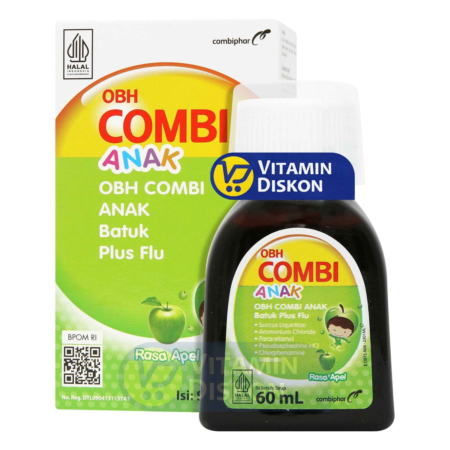 OBH COMBI ANAK BATUK FLU APEL 60 ML