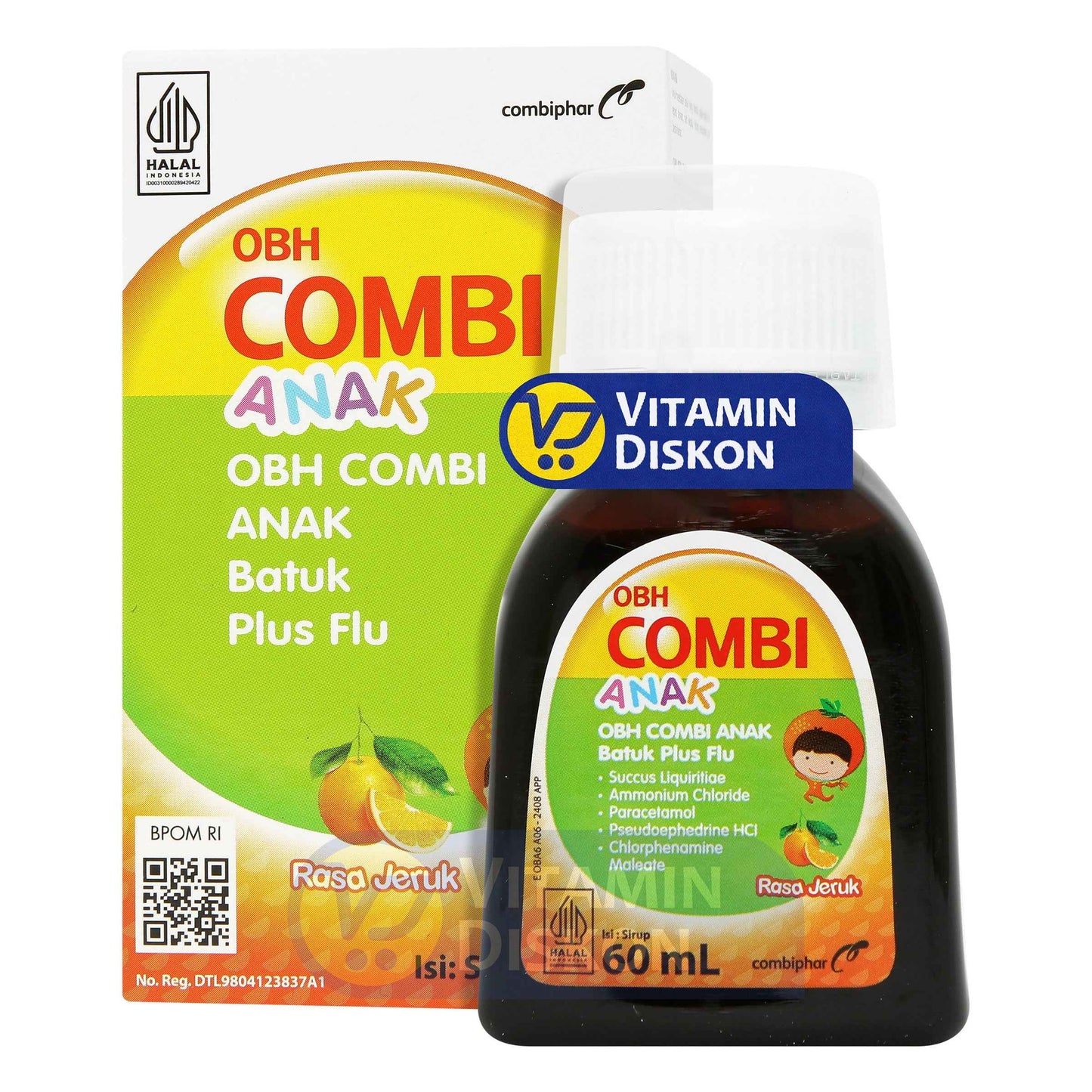 OBH COMBI ANAK BATUK FLU ORANGE 60 ML