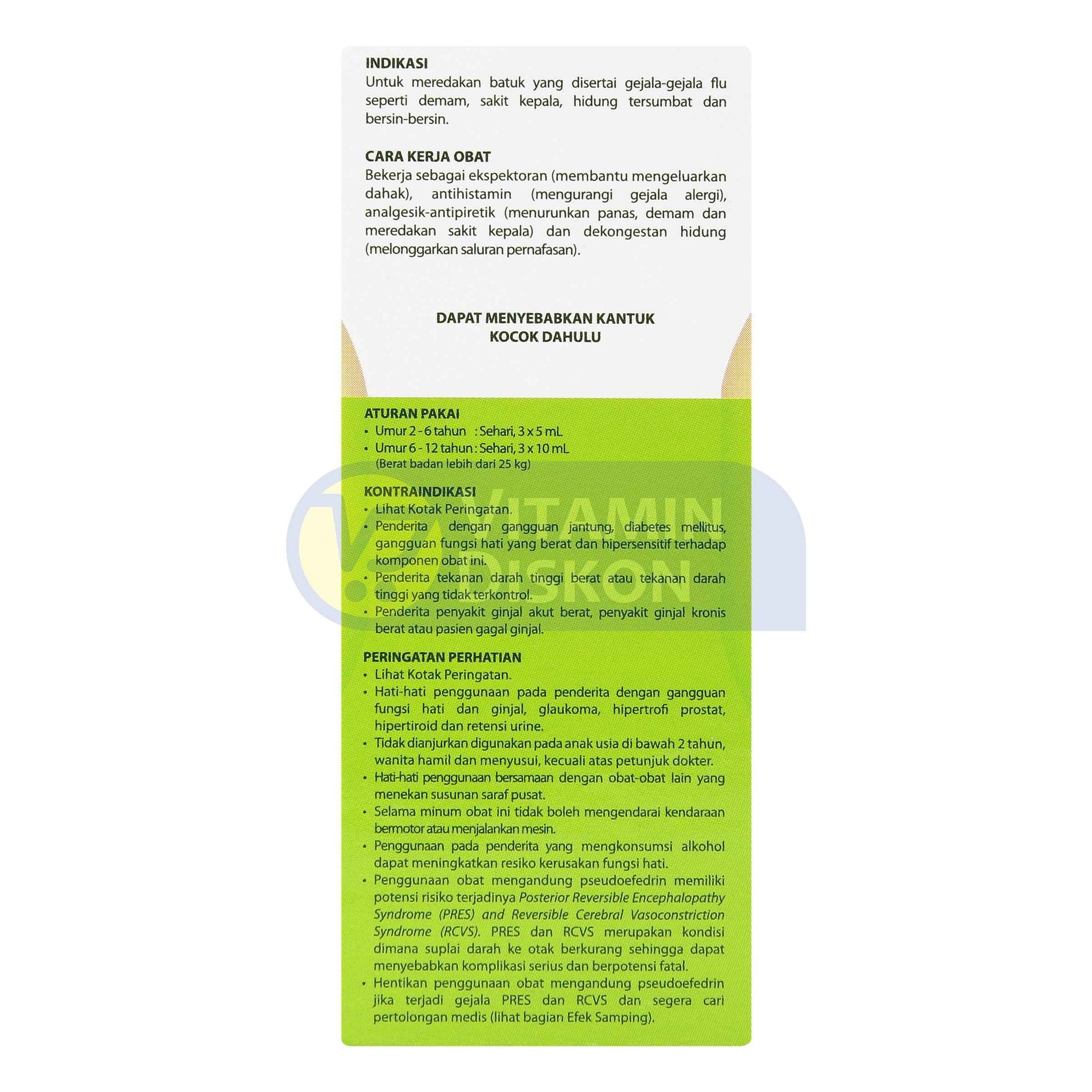 OBH COMBI ANAK BATUK FLU ORANGE 60 ML