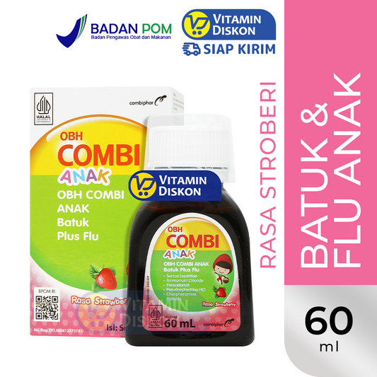 OBH COMBI ANAK BATUK FLU STRAWBERRY 60 ML