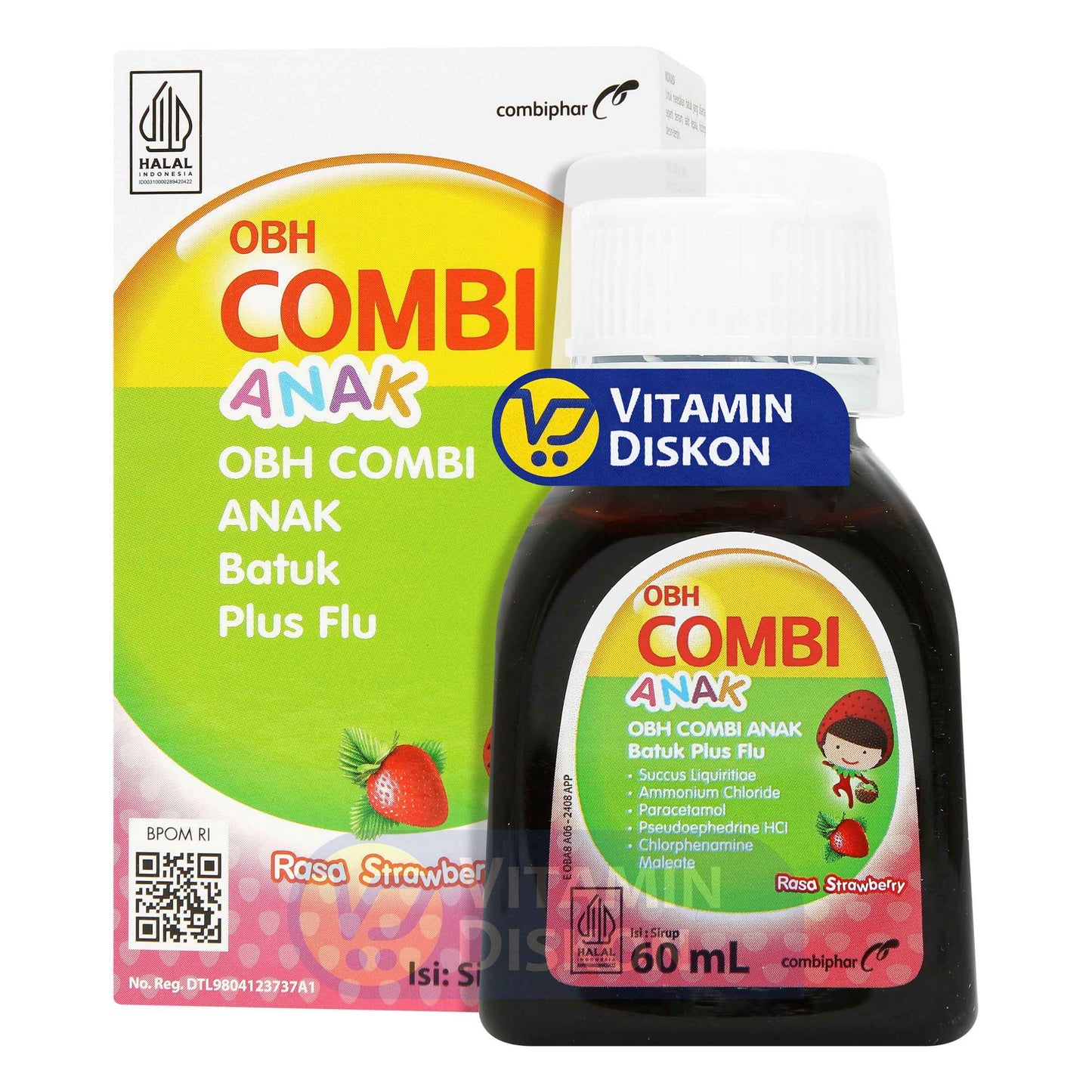 OBH COMBI ANAK BATUK FLU STRAWBERRY 60 ML