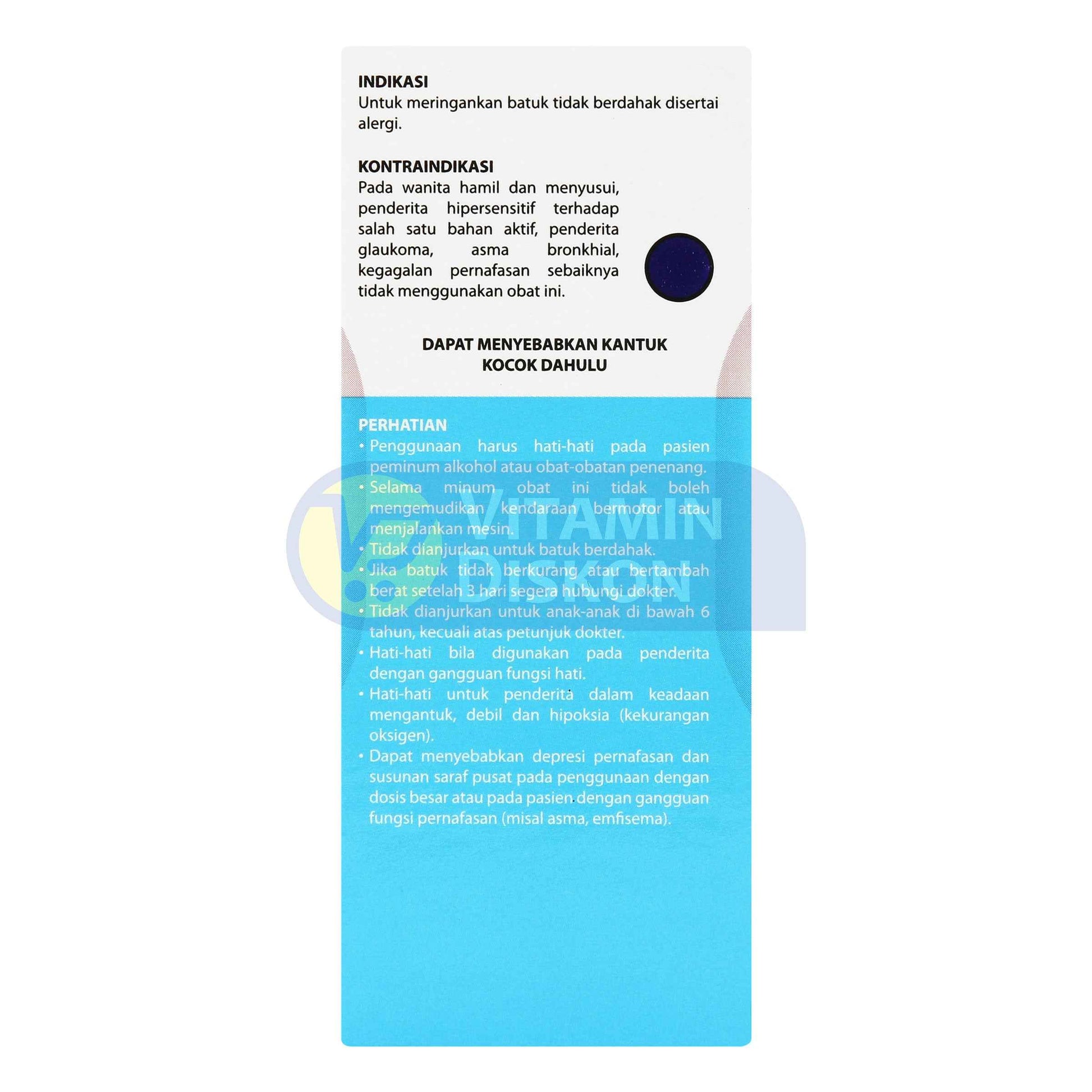 OBH COMBI ANTITUSSIVE BATUK TIDAK BERDAHAK 60 ML