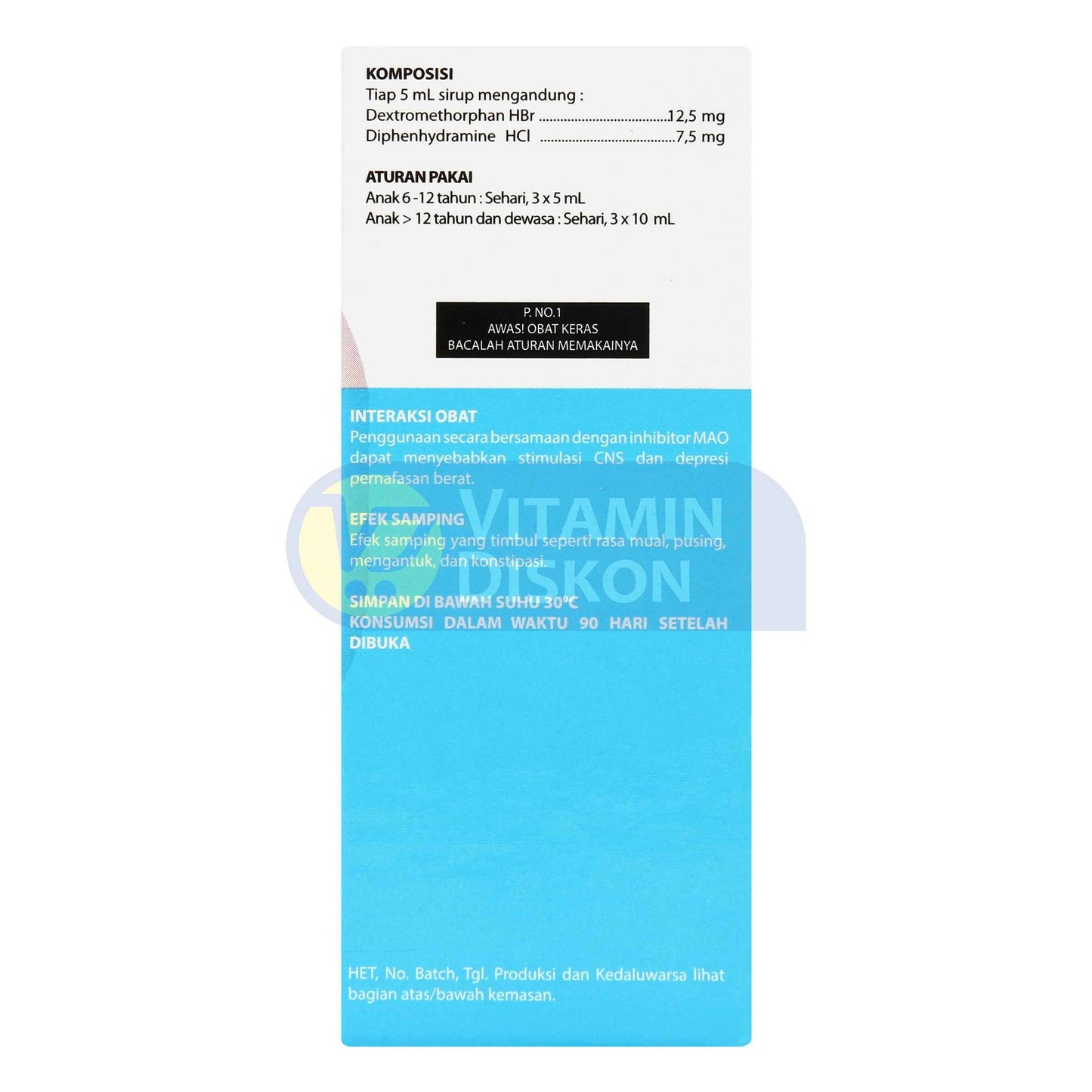OBH COMBI ANTITUSSIVE BATUK TIDAK BERDAHAK 60 ML