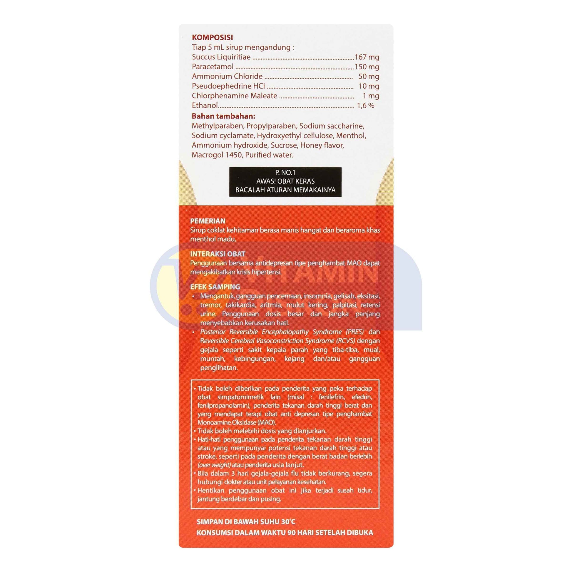 OBH COMBI BATUK FLU MADU 60 ML