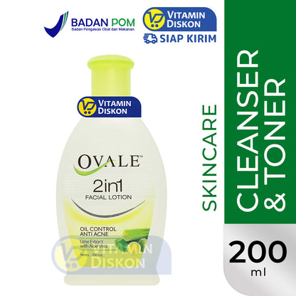 OVALE 2 IN 1 FACIAL LOTION OIL CONTROL ANTI ACNE 200ML