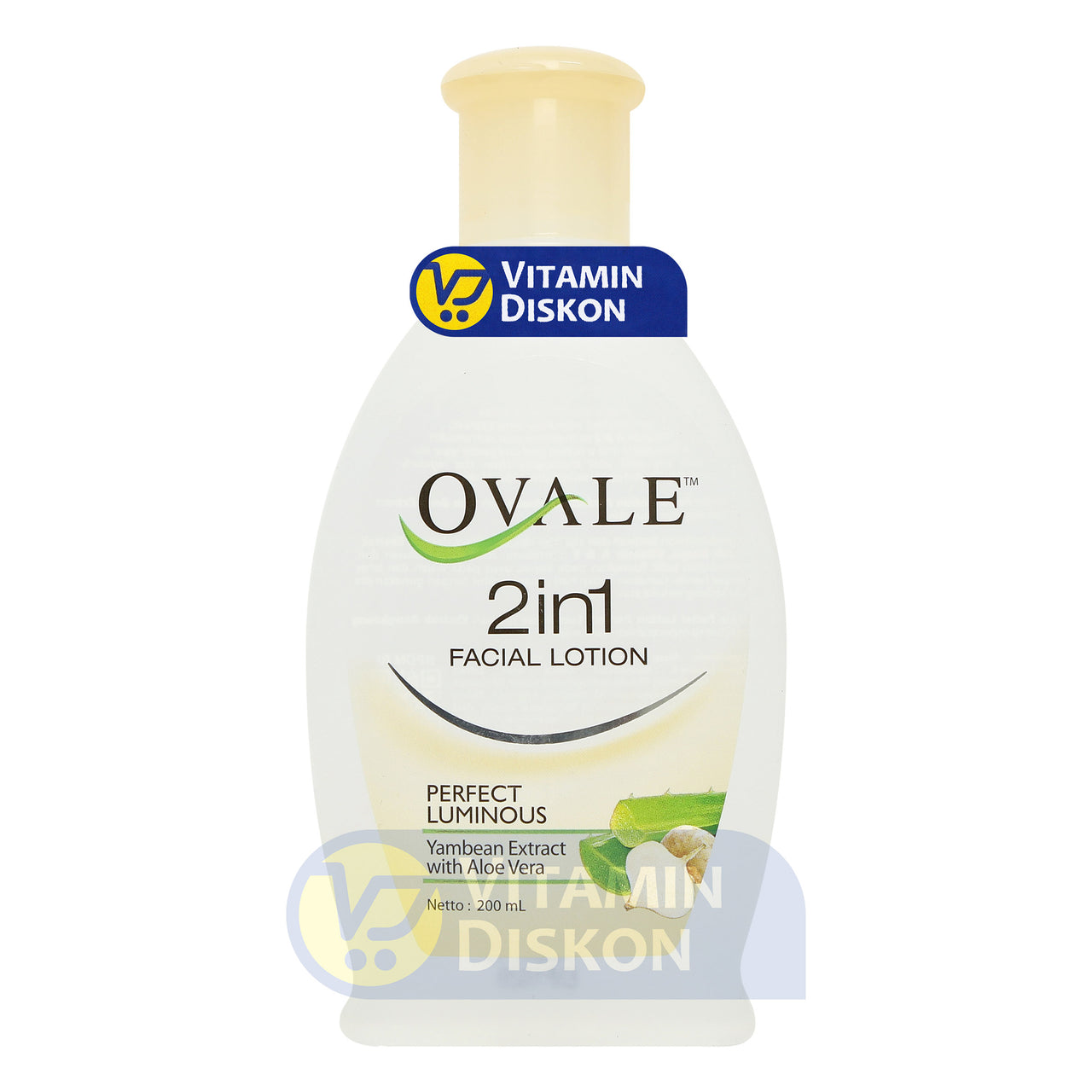 OVALE 2 IN 1 FACIAL LOTION PERFECT LUMINOUS YAMBEAN EXTRACT WITH ALOE VERA 200ML