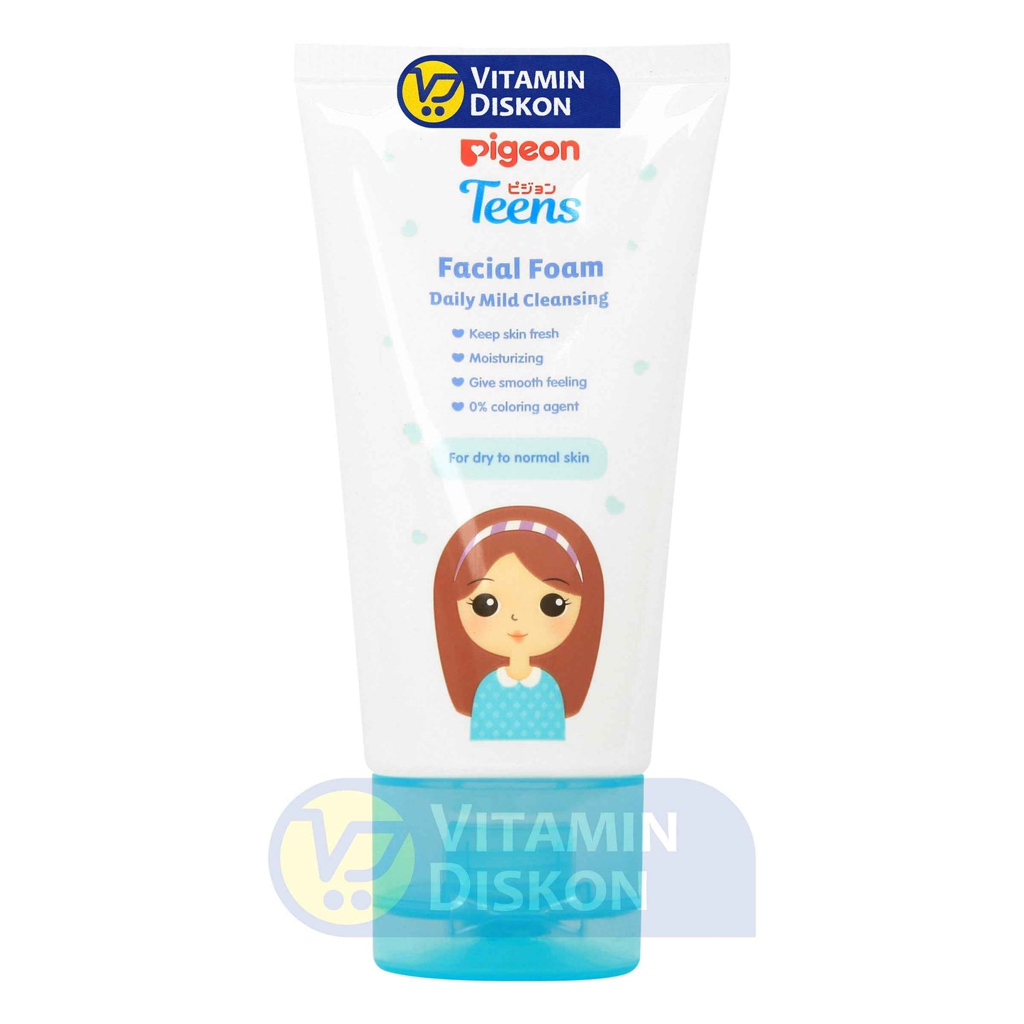PIGEON TEENS FACIAL FOAM DAILY MILD CLEANSING FOR DRY TO NORMAL SKIN 40 ML