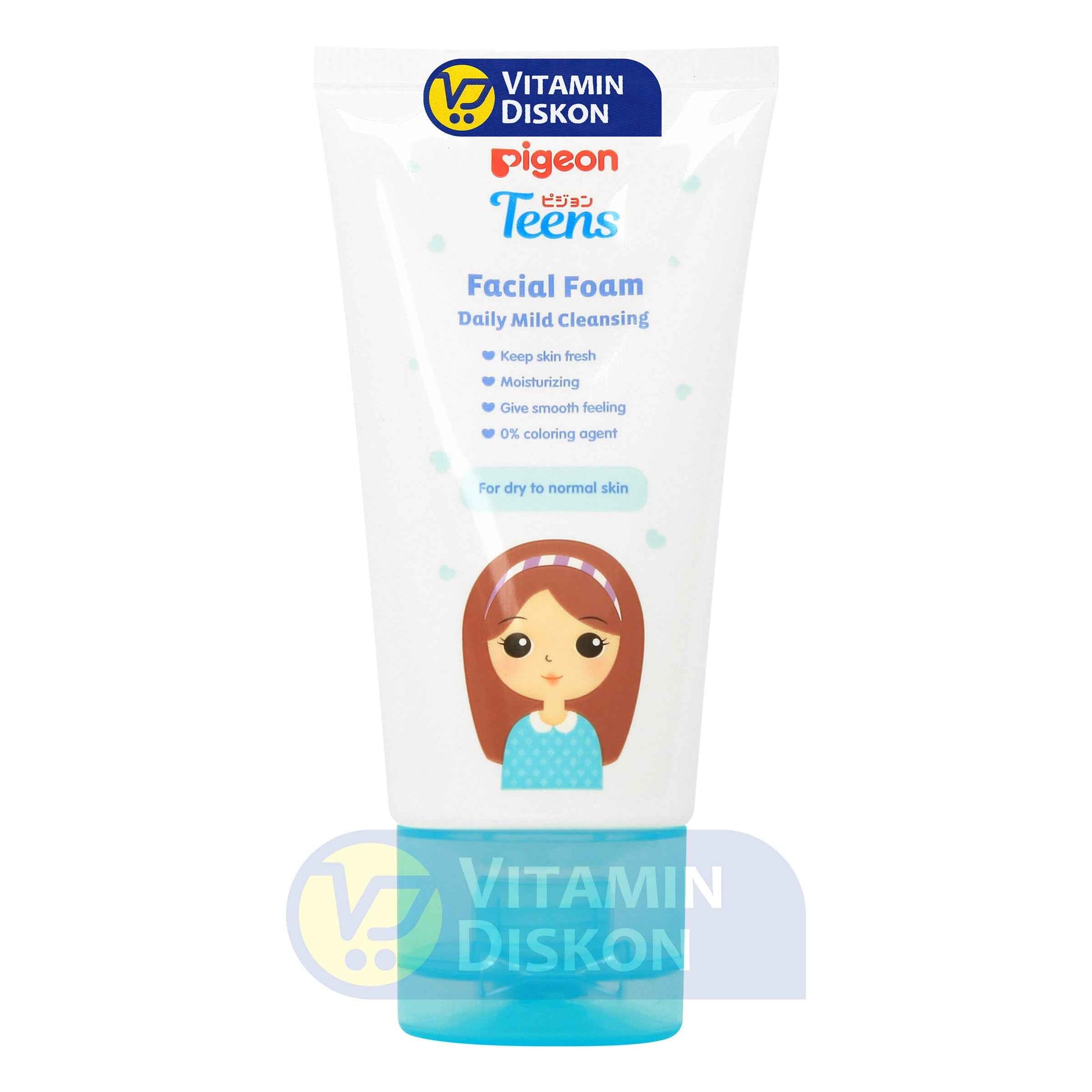 PIGEON TEENS FACIAL FOAM DAILY MILD CLEANSING FOR DRY TO NORMAL SKIN 40 ML