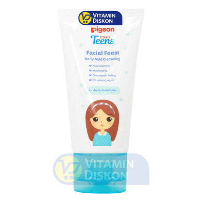 PIGEON TEENS FACIAL FOAM DAILY MILD CLEANSING FOR DRY TO NORMAL SKIN 40 ML