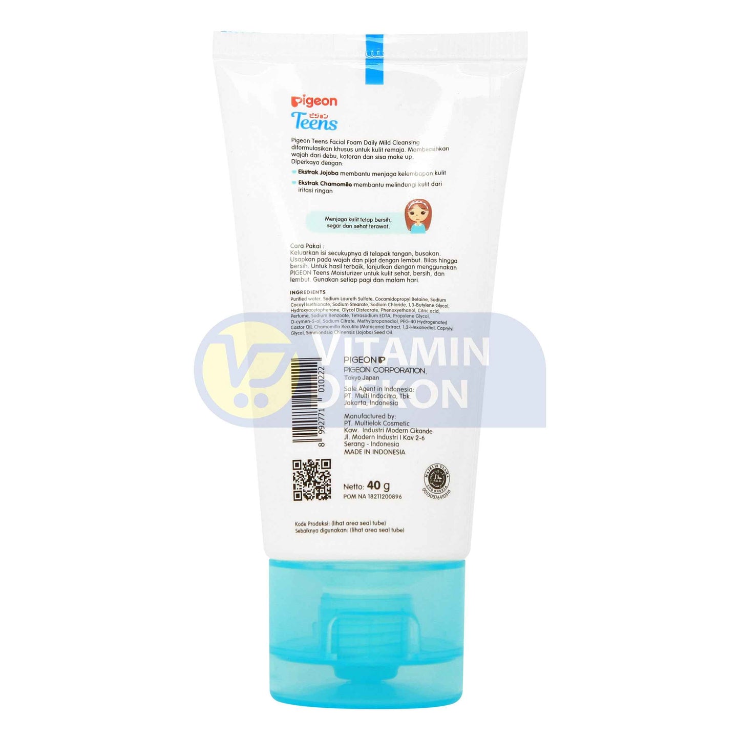 PIGEON TEENS FACIAL FOAM DAILY MILD CLEANSING FOR DRY TO NORMAL SKIN 40 ML