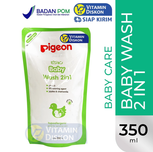PIGEON BABY WASH 2 IN 1 WITH CHAMOMILE REFILL - 350ML