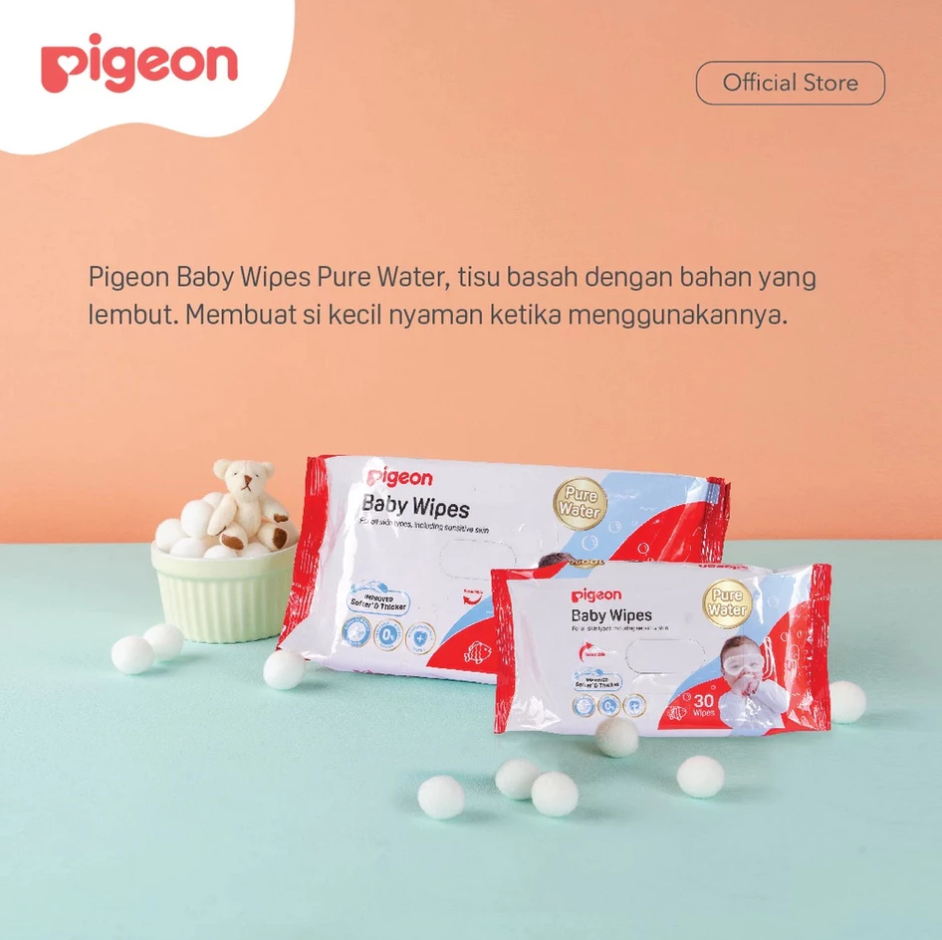 PIGEON BABY WIPES PURE WATER - 80 SHEETS