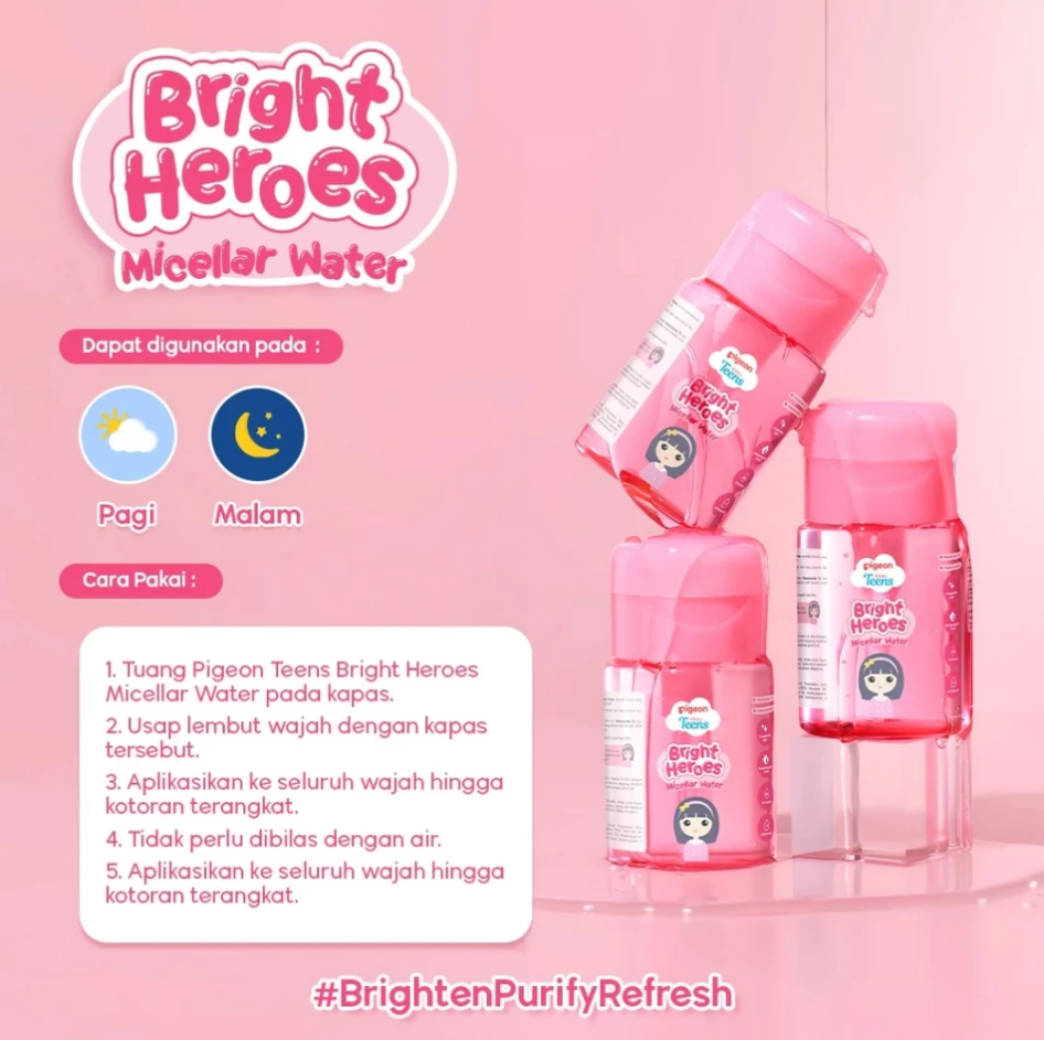 PIGEON TEENS BRIGHT HEROES MICELLAR WATER 100 ML