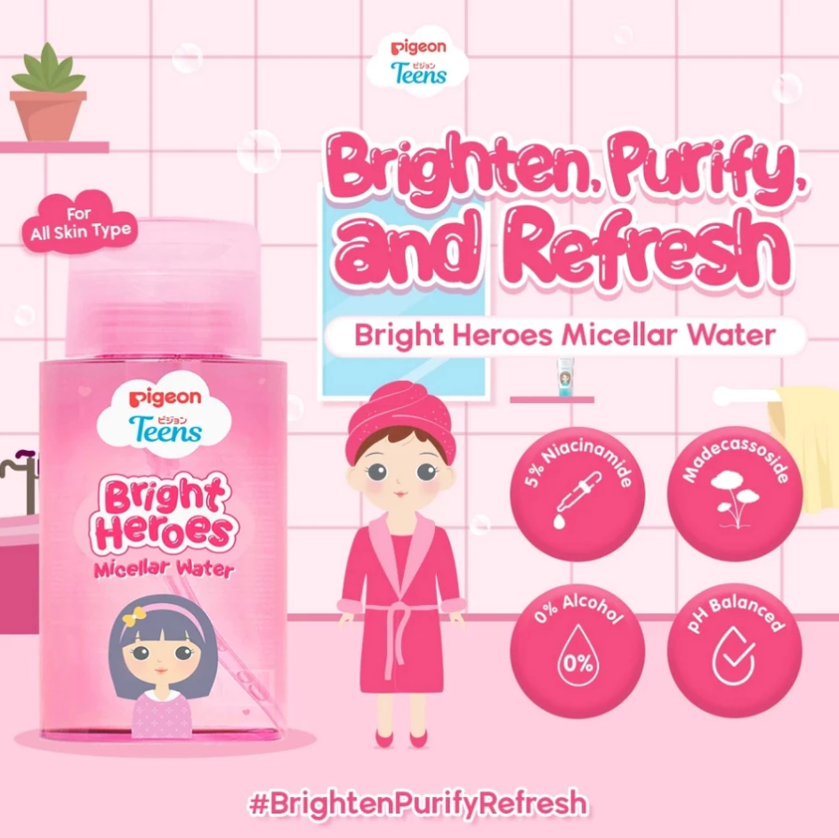 PIGEON TEENS BRIGHT HEROES MICELLAR WATER 100 ML