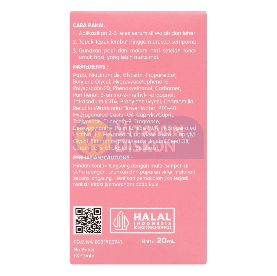 PIGEON TEENS BRIGHT HEROES SERUM 5% NIACINAMIDE, CERAMIDE DAN PANTHENOL - 20ML