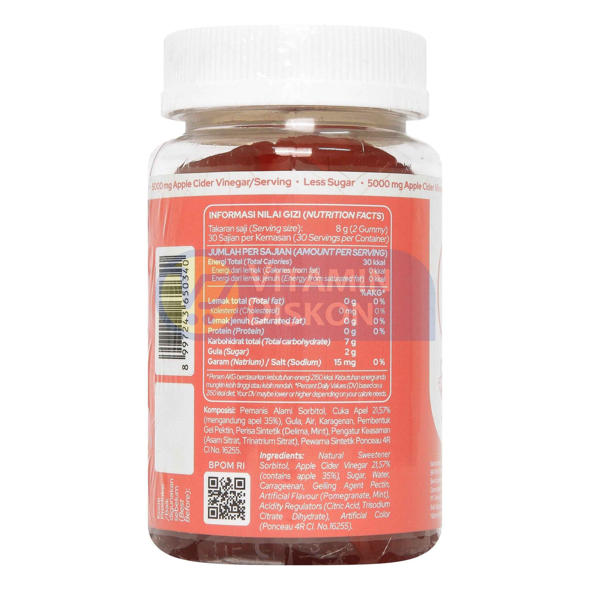 POME ACV APPLE CIDER VINEGAR LESS SUGAR 60 GUMMY