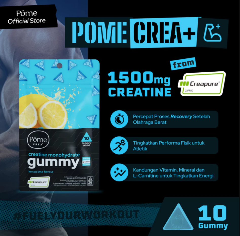 POME CREA+ CREATIN MONOHYDRATE GUMMY - 10 GUMMY