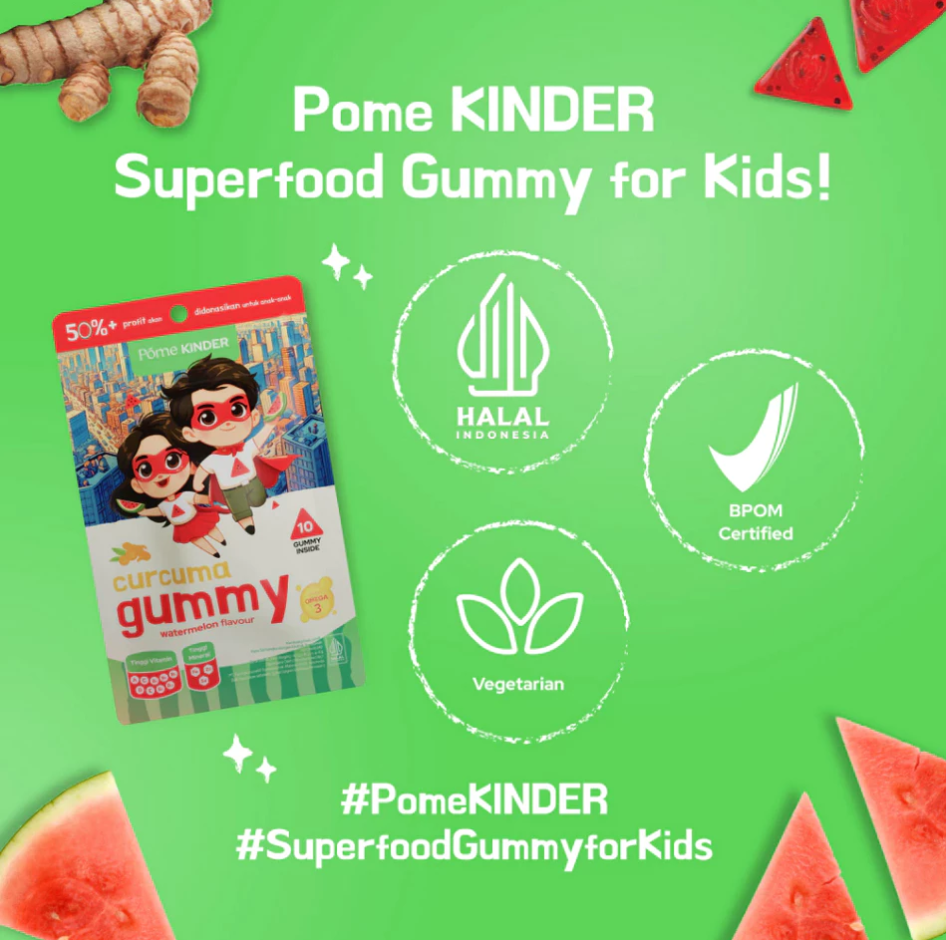POME KINDER CURCUMA GUMMY -10 GUMMY