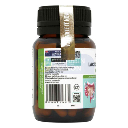 PURITYFIC LACTO-PROBIOTICS 10 BILLION 30 KAPSUL | SUPLEMEN PENCERNAAN, PROBIOTIK, MELANCARKAN PENCERNAAN, PERUT KEMBUNG, KESEHATAN USUS