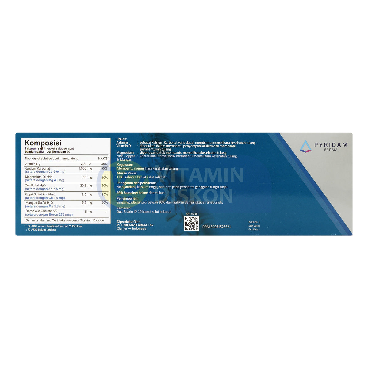 PYRIDAM FARMA CALTRON 50 KAPSUL