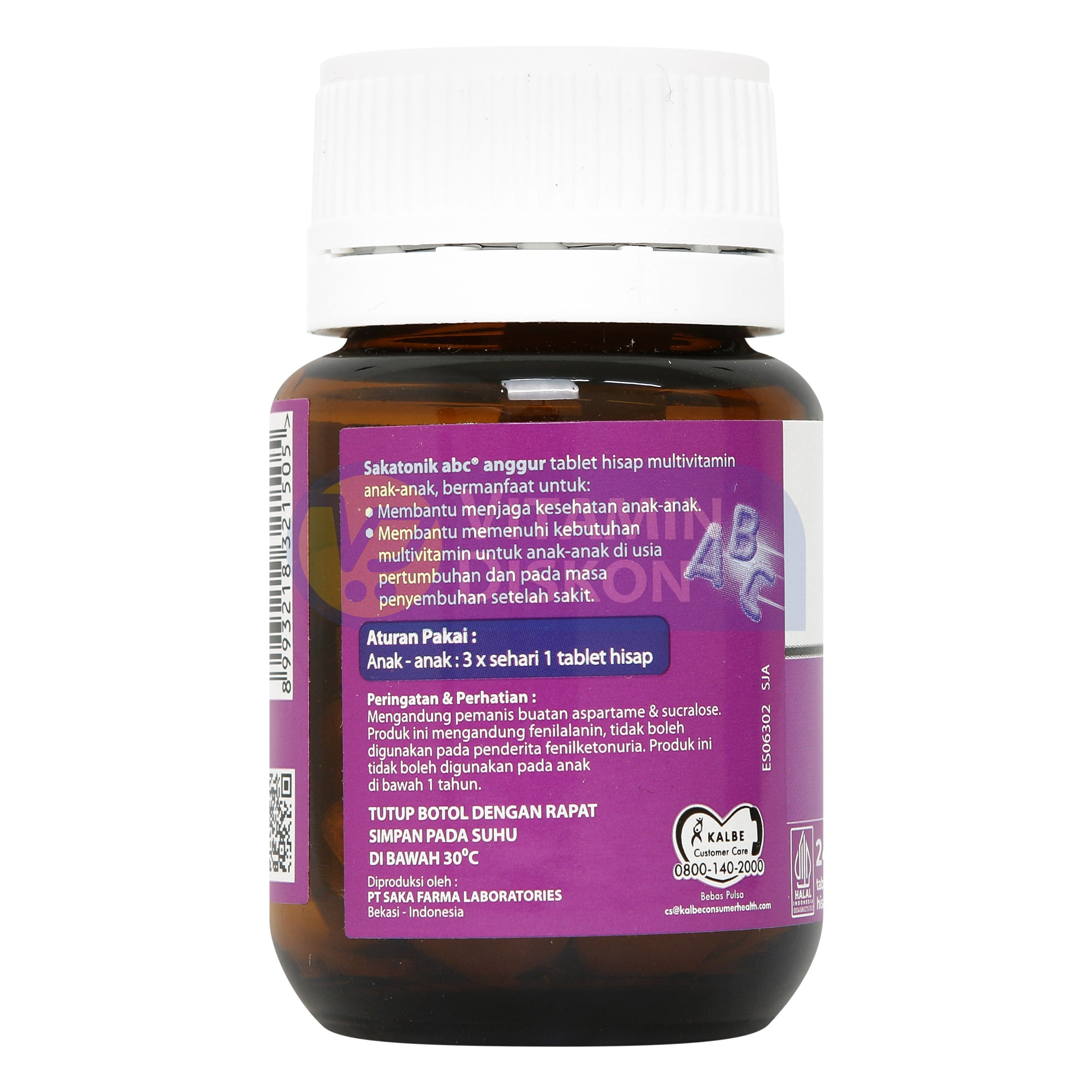 SAKATONIK ABC TABS RASA ANGGUR 24 TABLET