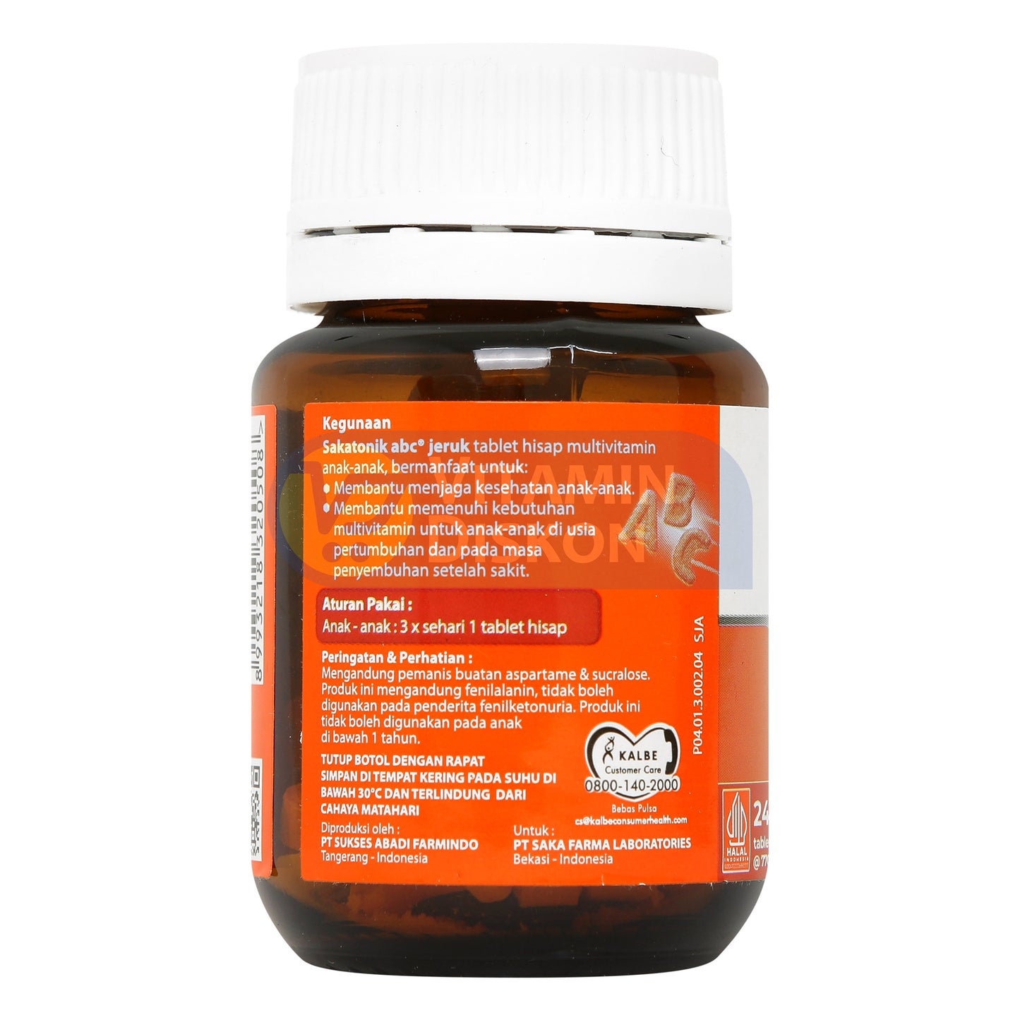 SAKATONIK ABC TABS RASA JERUK 24 TABLET