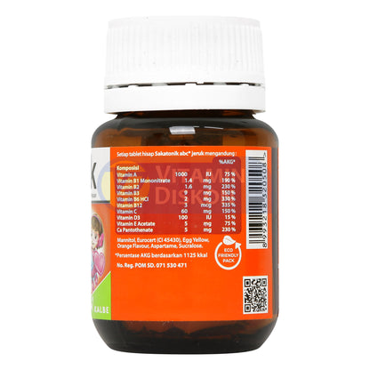SAKATONIK ABC TABS RASA JERUK 24 TABLET