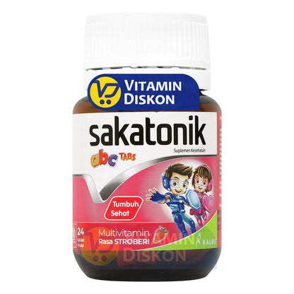 SAKATONIK ABC TABS RASA STRAWBERRY 24 TABLET