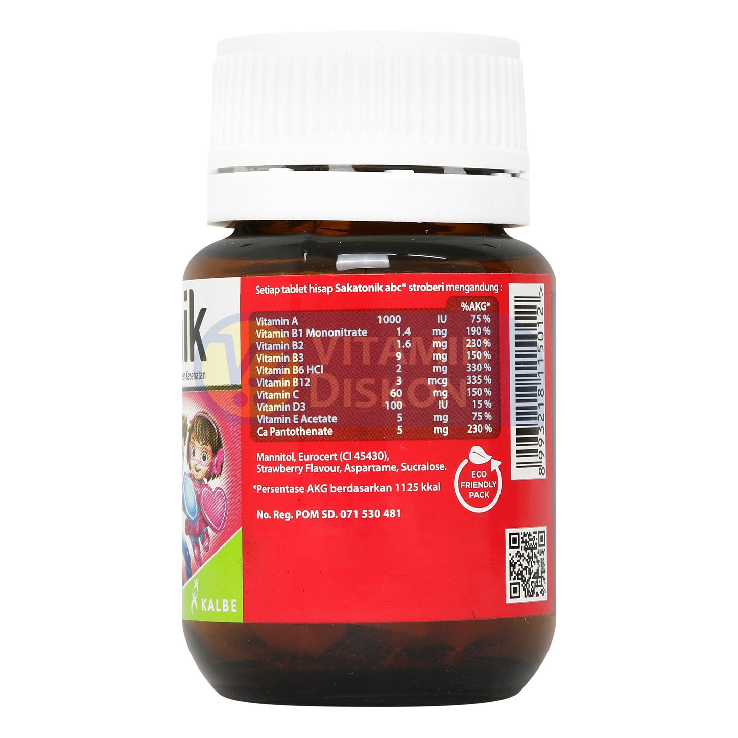 SAKATONIK ABC TABS RASA STRAWBERRY 24 TABLET