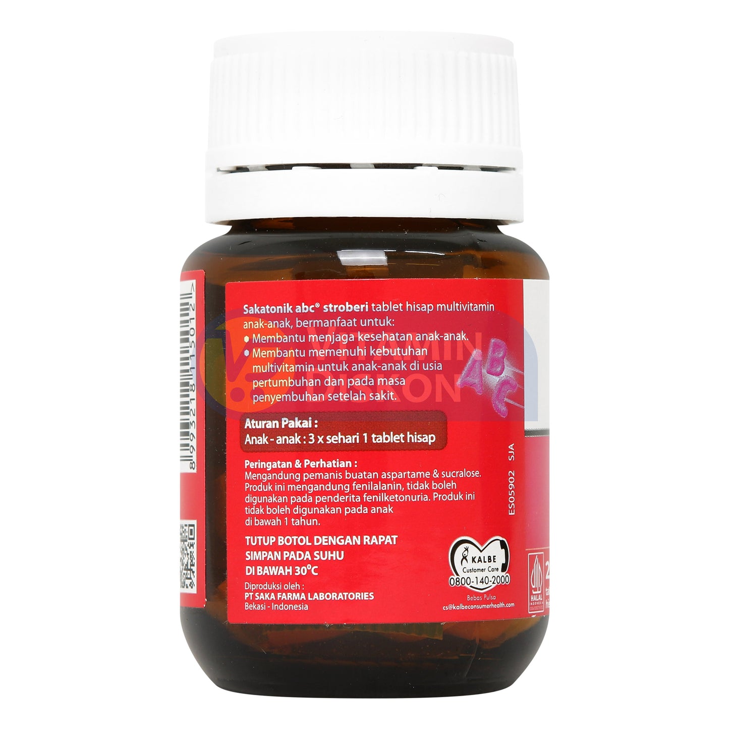 SAKATONIK ABC TABS RASA STRAWBERRY 24 TABLET