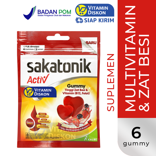 SAKATONIK ACTIV 1 SACHET ISI 6 GUMMY Default Title