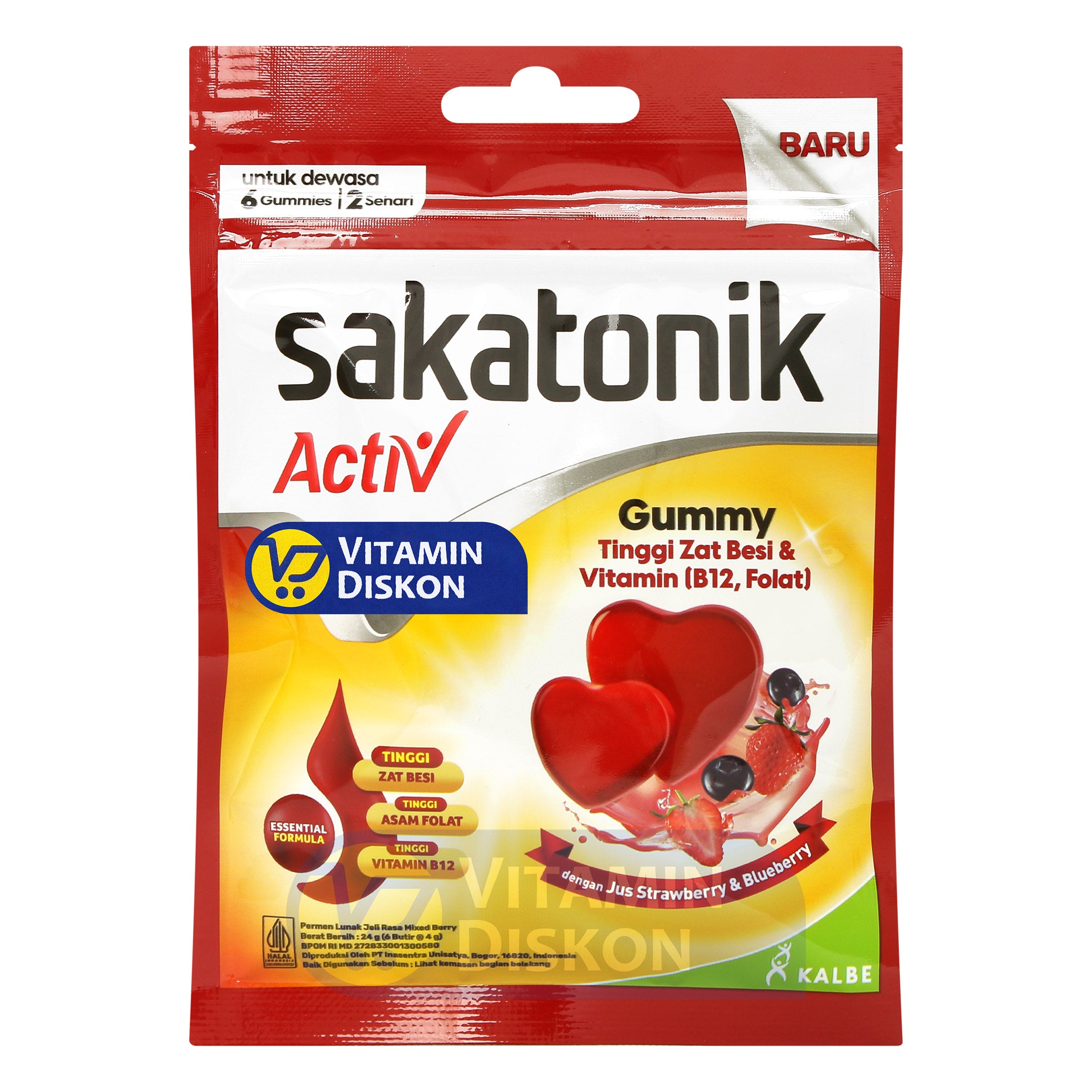 SAKATONIK ACTIV 1 SACHET ISI 6 GUMMY