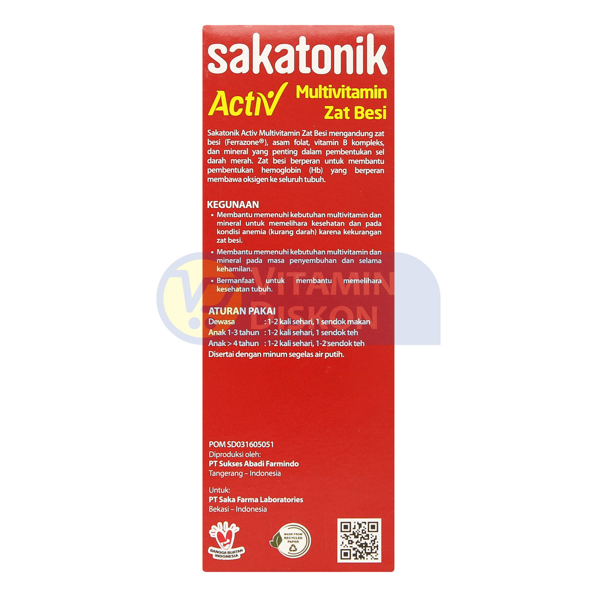 SAKATONIK ACTIV SIRUP 100ML