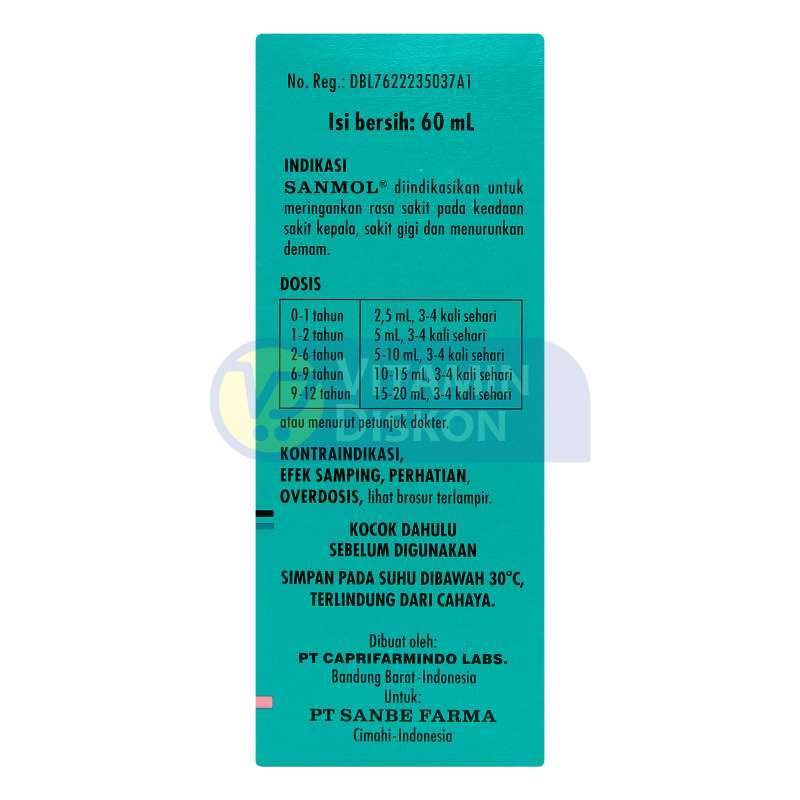 SANMOL SIRUP ISI 60ML