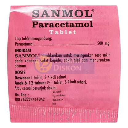 SANMOL TABLET 1 STRIP 4 TABLET