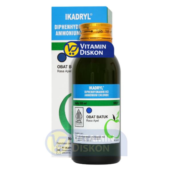 IKADRYL SIRUP OBAT BATUK RASA APEL - 100ML