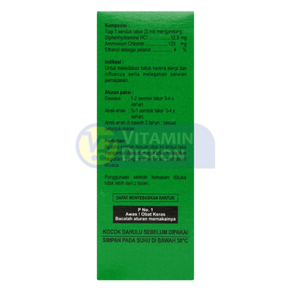 IKADRYL SIRUP OBAT BATUK RASA APEL - 100ML