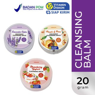 OMNISKIN MINI SIZE CLEANSING BALM STRAWBERRY YOGHURT 20GR