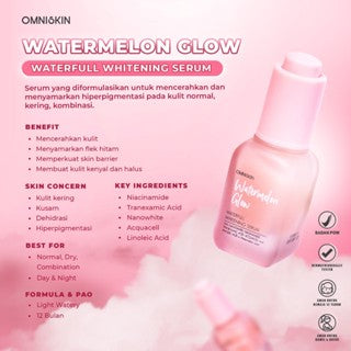 OMNISKIN WATERMELON GLOW WATERFULL WHITENING SERUM 20ML