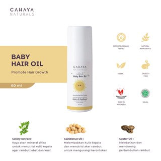 CAHAYA NATURALS BABY HAIR GROWTH OIL - 60 ML