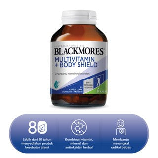 BLACKMORES MULTIVITAMIN PLUS BODY SHIELD 60 SOFT CAPSULE BPOM KALBE